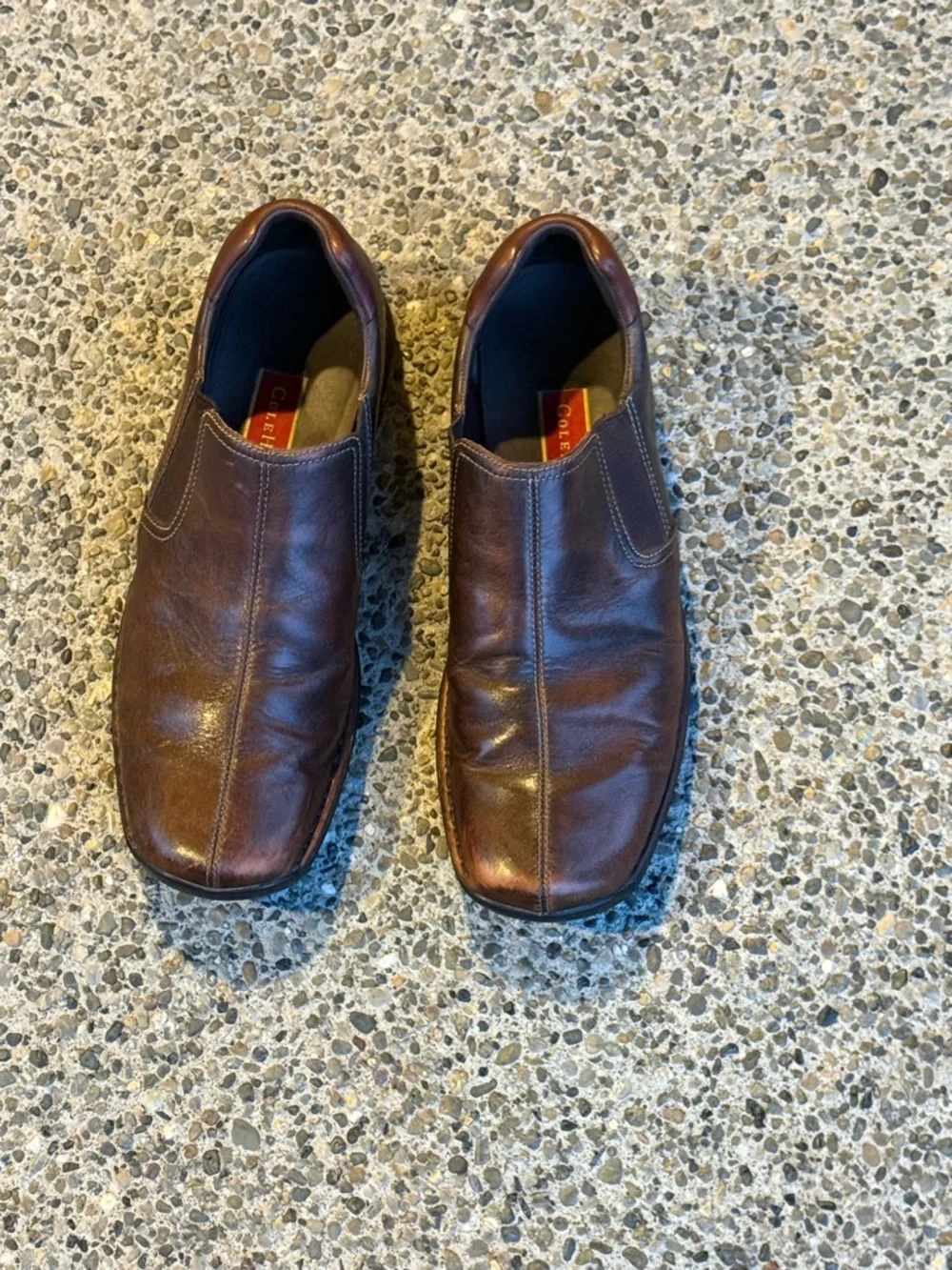 COLE HAAN Mens Brown Leather Slip On Casual Shoes Size 10.5 M Style C04269